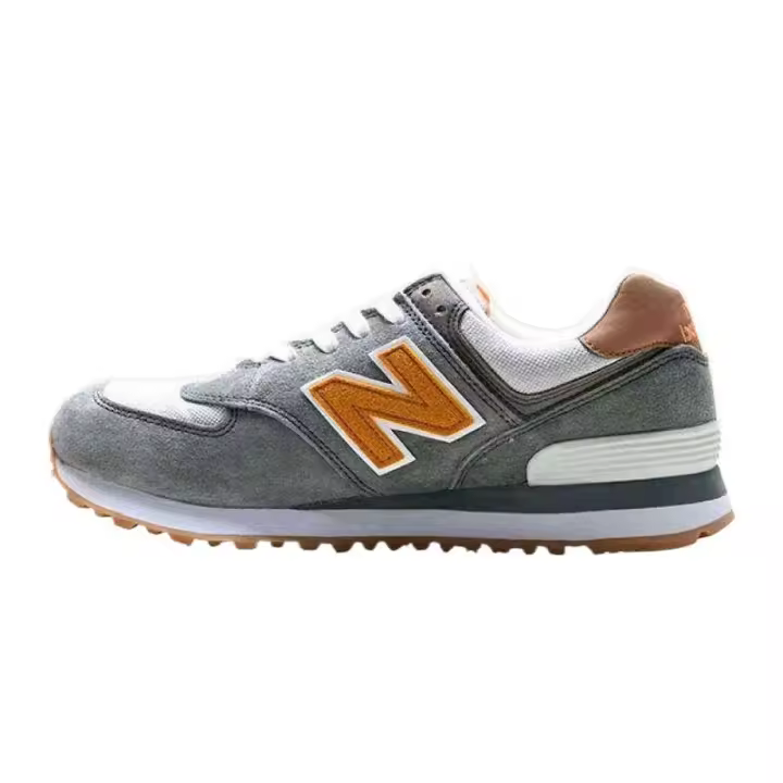 100% original Tienda oficial NB574 Zapatilla de deporte Naranja 574NSF Zapatos deportivos para hombres y mujeres 【Con caja】 apliques LETEN - 1
