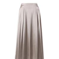 Falda holgada de satén elegante para mujer, faldas largas de cintura alta, ropa de calle, falda larga clásica, falda negra de moda para mujer 2025 - details 5