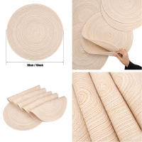 Manteles de Comedor Tejidos Blancos 6PCS Aislantes de Calor Antideslizantes Lavables para Cena de Navidad - details 0