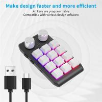 Teclado personalizado, botón de volumen, programación Macro, Gaming, Hotswap, negro, 12 teclas, 2 perillas, USB - details 4