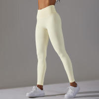Leggings de yoga sin costuras para mujer, ropa deportiva de entrenamiento, pantalones deportivos de cintura alta - details 43