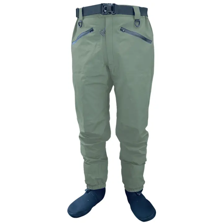 Ropa de pesca con botas de cintura transpirables con cremallera frontal y medias de neopreno para hombre, botas de caza y aves acuáticas, ¡perfectas para viajes de pesca de pescadores! - 1