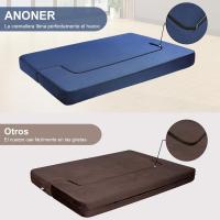 70 x 190 cm Sillón Cama Plegable, Sofá Cama Plegable con Espuma de Memoria y Almohada, Colchón de Suelo para Yoga, Oficina, Salón, Futon Sofá Cama Portada Lavable Unos, Gris Claro - details 13