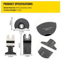 SucceBuy Kit de cuchillas multiherramienta, compatible con Dewalt Bosch Hitachi Chicago - details 5