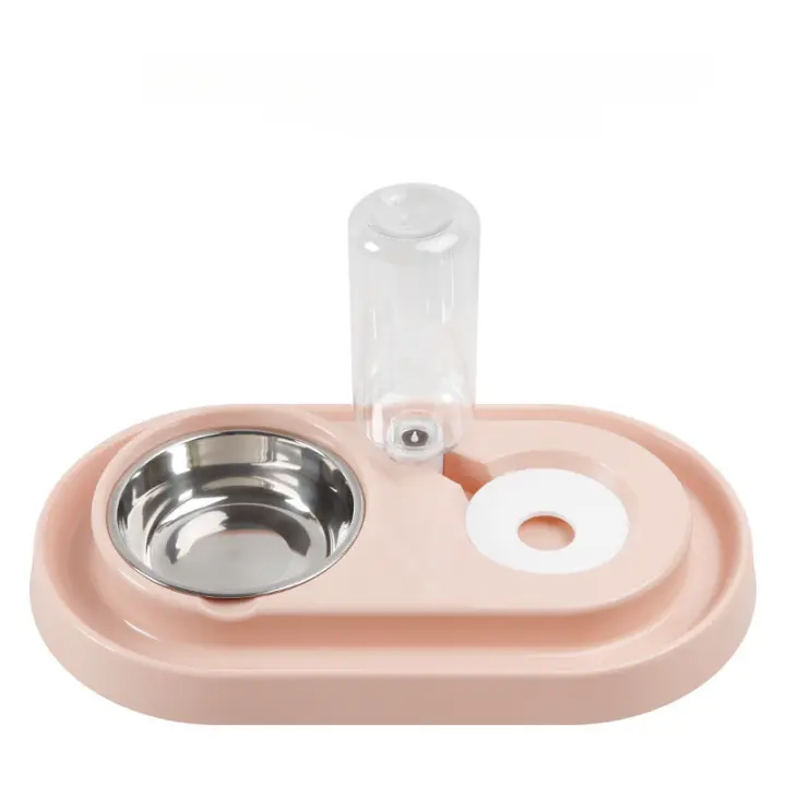 Utensilios de Comida para Mascotas Tazón Doble para Perros y Gatos Alimentador Automático de Agua Potable - 1