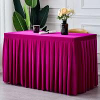 Mantel de Terciopelo Rectangular 1Pc para Eventos de Boda y Fiesta Cubierta de Mesa de Conferencia y Exhibición Blanco/Negro - details 10