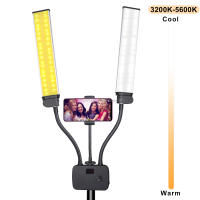 Tubo de brazo Dual para selfie, luz LED para vídeo de maquillaje, transmisión en vivo, luz de relleno de tubo dual - details 5