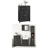 BZR17-W Mueble Columna de baño, Armario Alto baño,161 x 40 x 35 cm,ES (Blanco) - details 20