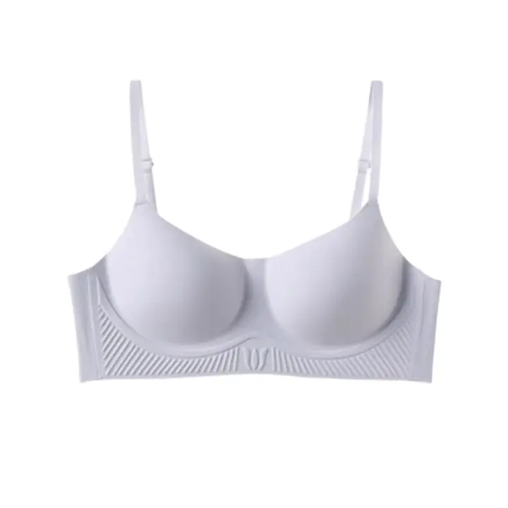 Sujetador suave sin costuras con escote en V profundo para mujer, sostén antiflacidez a prueba de golpes, sin rastro, pechos recogidos, ropa interior push-up para niñas - 1