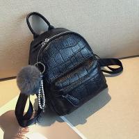 Mini Mochila De Cuero PU negro Vintage para mujer, mochila de viaje pequeña clásica, a la moda - details 0