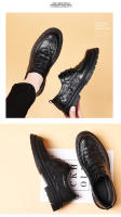 La primera capa de piel de oveja de los zapatos casuales de cuero para hombre, vestido de negocios de cuero genuino. - details 16