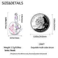 Encantos de Pulsera S925 Plata Esterlina con Esqueleto y Flor para Mujeres Joyería Fina de Cumpleaños Regalo de Diy con Cuentas de Zircono y Piedra Natural - details 18