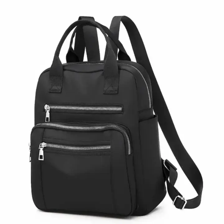 Mochila de viaje informal para mujer, bolso de hombro Oxford impermeable, bolso de mano de gran capacidad, monedero negro, paque - 1
