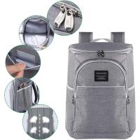 Mochipa Térmica aislada, mochila de aldía de gran capacidad con refrigerador, mochipa impermeable aislada a prueba de fugas, color Gris - details 4
