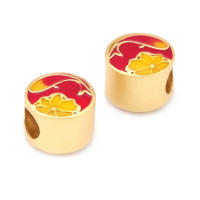Pulseras de Brass Dorado Mate 4PCS Grande Agujero Abalorios para Hacer Joyas DIY - details 136