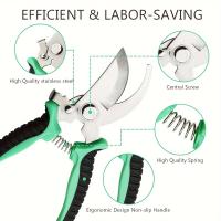 Tijeras de Poda Profesionales de Acero Inoxidable Cortador de Mano Afilado para Jardín - details 6
