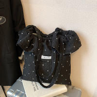 2025 nueva malla bolso de hombro hada viento hoja de loto borde bolso femenino gasa bolso de mano - details 15