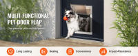 SucceBuy Solapa de repuesto para puerta de mascotas, 5,25" x 8,13", PVC grueso resistente a la intemperie con tira magnética larga para perros (pequeño) - details 0