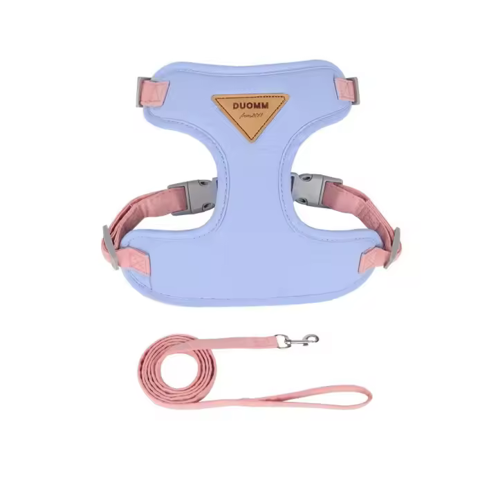 Arnés de malla para perro y conjunto de correa, arnés reflectante suave para cachorro, correas de pecho para perro, arneses transpirables ajustables para mascotas - 1