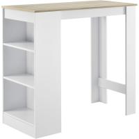 Elegante Mesa de Bar de Bistro 110 x 50 x 103cm Barra de Cocina Alta con 3 Estantes - details 0