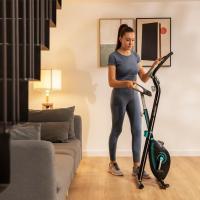 Estática Plegable con Volante de Inercia X-Bike, Sistema Silence Fit, Con y Sin Respaldo, Manillar y Sillín Regulable, Pulso, Pantalla LCD, Soporte para dispositivos, Ruedas - details 45