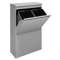 Cubo de basura y reciclaje de acero de 4 compartimentos con cajón superior |   4x17 L (68 litros) |   Cubos de basura de cocina |   Contenedores de Reciclaje para Casa u Oficina - details 13
