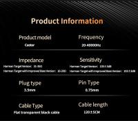 KZ Castor-auriculares internos HiFi 2, cascos dinámicos de gama alta, sintonizables, armadura equilibrada, Monitor IEM, deportivos, audiófilos - details 14