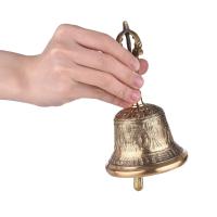 Campana de mano de bronce budista tibetano con relleno Vra para oración de meditación - details 7