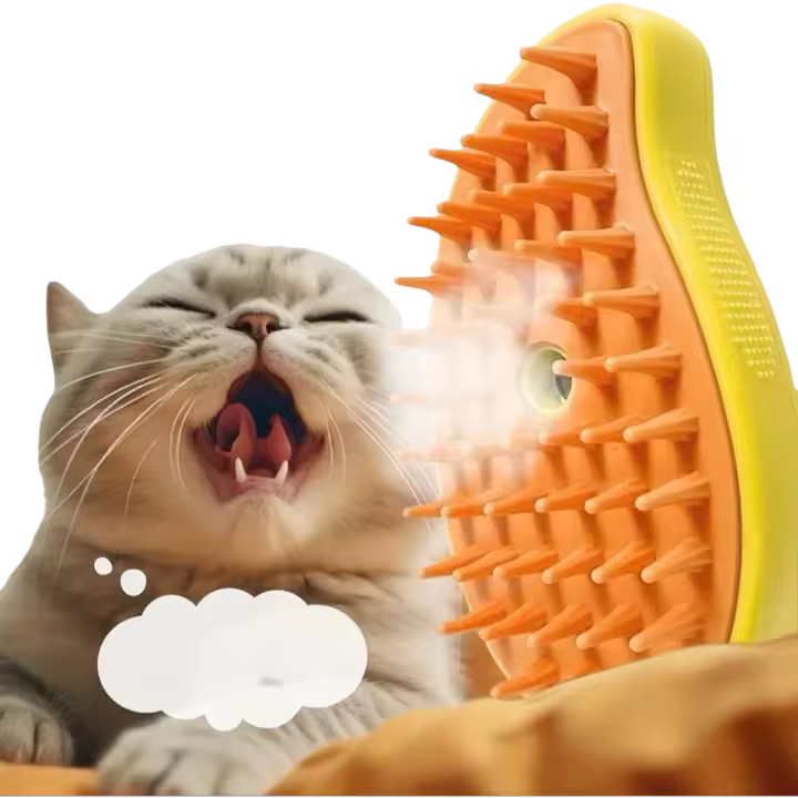 Cepillo De Baño Para Gatos 3 En 1 Con Humo Eléctrico Limpieza De Pelo Y Masaje Para Perros Y Gatos Cepillos De Plástico - 1