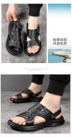 Sandalias de hombre de verano, nuevos zapatos de playa de cuero, zapatillas frescas, suela suave, sandalias de hombre de tendencia, un zapato dos usos, zapatos de hombre. - details 11