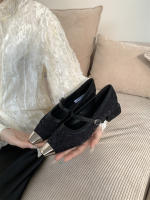 Zapatos de Noche de Estilo de Hadas de Alta Costura Francesa Tacón Grueso, Estampado de Leopardo, Cabezal de Metal, Para Mujeres Individuales - details 4