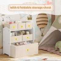 Organizador de Juguetes para Niños Estante de Almacenamiento de 3 Niveles con 6 Cajas Extraíbles - details 4