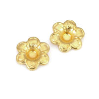 Tapas de cuentas de flores de latón de color no chapado, suministros de joyería Diy de alta calidad, collar, pendientes, accesorios para mujer - details 60