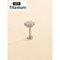 Piercing de titanio para la oreja, g23, labret tragus, anillos para labios, hilo interno, hélice, pendientes, aros para cartílago daith, 2 uds. - details 12