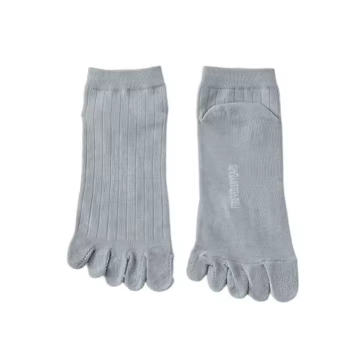 Calcetines deportivos con dedos separados, calcetines finos antifricción de corte bajo, transpirables, absorbentes del sudor - 1