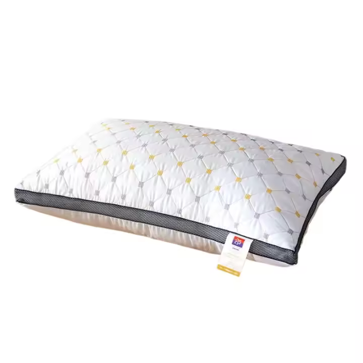Almohada de Algodón con Pluma de Estilo Hotel Almohada de Cuello Tres Dimensional para Dormitorios y Hoteles - 1