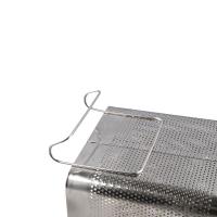 Práctico estante para palillos de acero inoxidable plateado, colgante con ganchos, cesta de secado de cubiertos, vajilla ahorradora de espacio, escurridor, cuchara - details 1