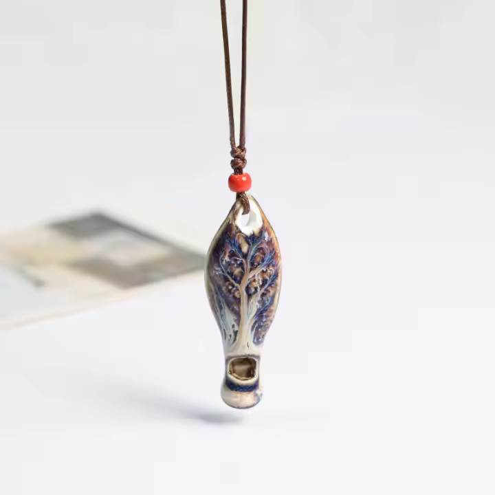 Collar De Cerámica Bellamente Elaborado Con Silbato Para Moda Y Seguridad, Diseño Creativo Para Uso Al Aire Libre - 1