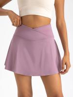 Falda de tenis plisada con bolsillos para mujer, pantalones cortos, faldas atléticas, faldas cruzadas de cintura alta para gimnasio, Golf, faldas deportivas de entrenamiento - details 39