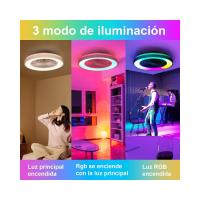 Blanco Ventilador de Techo, Motor DC 20W, Velocidad del Viento ajustable con Control Remoto, Adecuado Dormitorio, Habitación infantil. [Clase de eficiencia energética F] - details 0