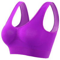 Women solid color fitness sports bra top gym yoga athletic tight workout soft brassiere padded - details 32