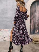 Elegante Vestido Maxi de Temporada Floral Estilo Boho Chic para Mujeres - details 13
