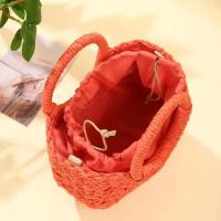 Bolso de playa de media luna de vid de hierba tejido a mano, bolso de hombro hueco de verano para mujer de gran capacidad - details 10