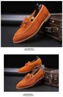 Zapatos de hombre Estilo británico Versátil Cuero genuino Arco Moda Punta puntiaguda Cierre sin cordones PU - details 13