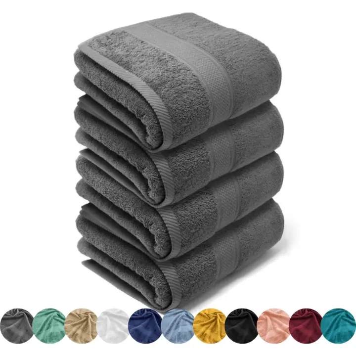 Juego de Toallas de Baño de Algodón Premium Extra Suaves, Absorbentes, Resistentes - 1