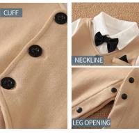 Primavera y otoño estilo niños y niñas guapo caballero vestido Formal saliente algodón cómodo mono de bebé de manga larga - details 2