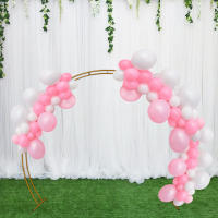 Arco de Boda de Hierro Base de Columna de Circulo Kit de Soporte para Decoración de Fiesta de Cumpleaños 2.7 x 2.3 m - details 4