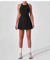 Vestido deportivo adelgazante antideslumbrante para mujer, ropa de entrenamiento de tenis de plumas de secado rápido, Fitness en la espalda, ropa de Yoga de una pieza - details 16