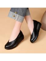 Zapatos de mujer, primavera 2025, nuevos zapatos de tacón de cuña puntiagudos de boca baja, zapatos de plataforma planos de mujer con suela gruesa, dorados y plateados. - details 2