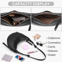 Bolso cruzado de Color puro para mujer, bolso de hombro doble, a la moda, combina con todo - details 4